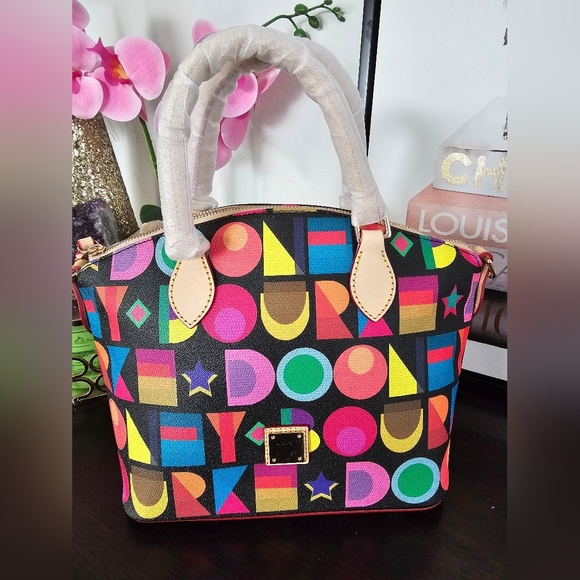 Dooney & Bourke Colorful Geometric Satchel - Picture 5 of 7